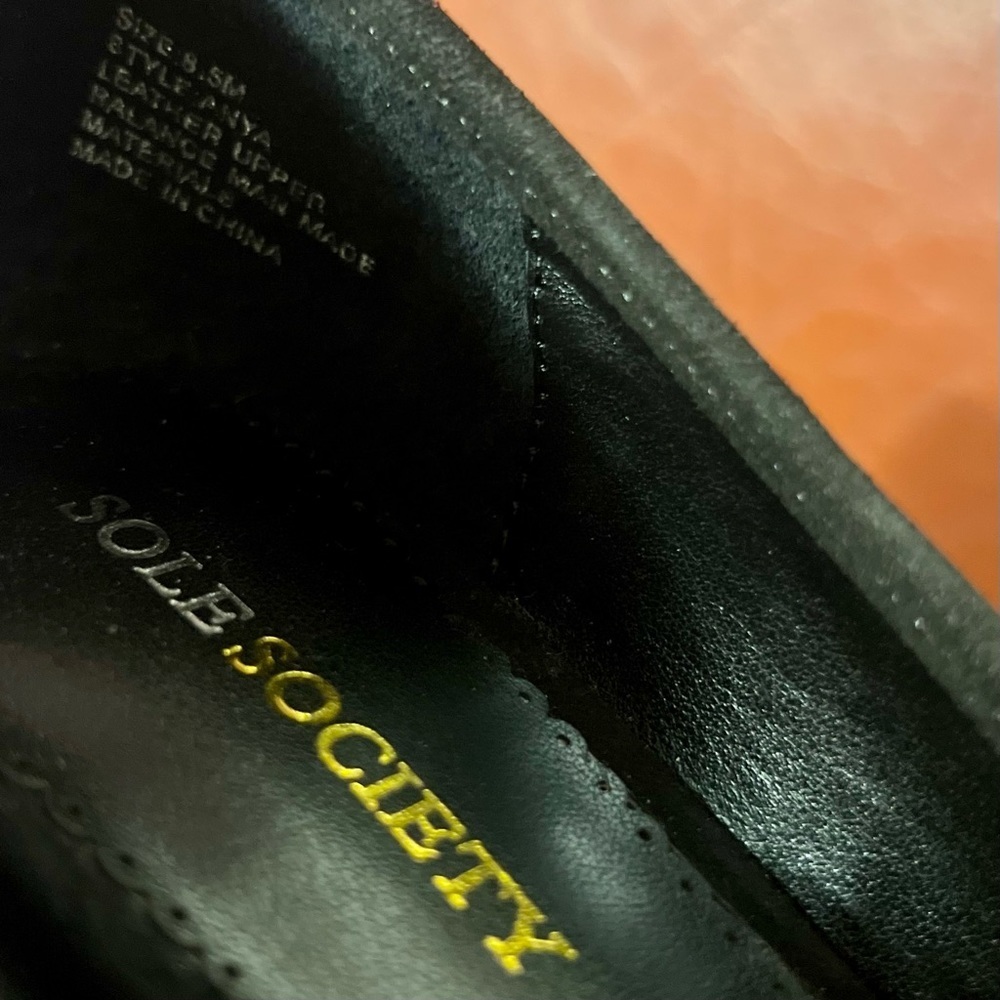 NWOT Black Sole Society Anya Size 8.5M with Bow - Picture 5 of 7